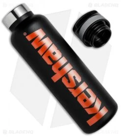 Kershaw 2018 Stainless Steel Insulated Water Bottle (20 Oz.) -Blade HQ Kershaw 2018 SS Insulated Water Bottle 20oz BHQ 81080 jr open
