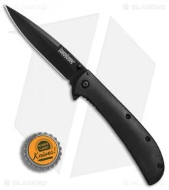 Kershaw Al Mar AM-4 Assisted Opening Knife Black G-10 (3.5" Black) 2330BLK -Blade HQ Kershaw Al Mar AM 4 black G10 black BHQ 71078 er bottlecap