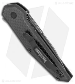 Kershaw Anso Fraxion Liner Lock Knife Carbon Fiber/G-10 (2.75" BlackWash) 1160 -Blade HQ Kershaw Anso Fraxion carbon fiber G10 blackwash 1160 BHQ 52157 er side