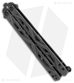 Kershaw Balanza Butterfly Trainer Knife Black SW (4.25" Black SW) 4950TR -Blade HQ Kershaw Balanza Knife Black SW BHQ 178512 jr side