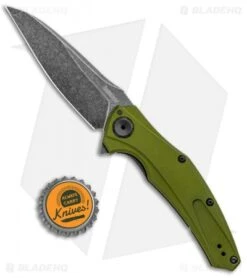 Kershaw Bareknuckle Sub-Frame Lock Knife OD Green (3.5" BlackWash) 7777OLBW -Blade HQ Kershaw Bareknuckle Sub FL OD Green BlackWash 7777OLBW BHQ 99040 jr bottlecap