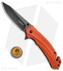 Kershaw Barricade Assisted Opening Knife Orange GFN (3.5" Black Oxide) 8650 -Blade HQ Kershaw Barricade Orange GFN Black Oxide 8650 BHQ 52197 jr bottlecap 2