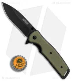 Kershaw Bevy Assisted Opening Knife OD Green G-10 (3.5" Blackwash) 9 Kershaw Bevy Assisted Opening Knife OD Green G-10 (3.5" Blackwash) -Blade HQ Kershaw Bevy OD Green G10 Blackwash BHQ 83240 er bottlecap