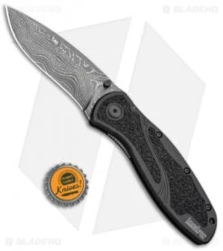 Kershaw Blur Assisted Opening Knife Black Aluminum (3.375" Damascus) 1670BLKDAM 10 Kershaw Blur Assisted Opening Knife Black Aluminum (3.375" Damascus) 1670BLKDAM -Blade HQ Kershaw Blur Assisted Opening Knife Black Aluminum Damascus 1670BLKDAM BHQ 107879 kp bottlecap jr