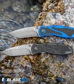 Kershaw Blur Assisted Opening Knife Blue Aluminum (3.375" Damascus) 1670NBDAM 11 Kershaw Blur Assisted Opening Knife Blue Aluminum (3.375" Damascus) 1670NBDAM -Blade HQ Kershaw Blur Assisted Opening Knife Blue Aluminum Damascus 1670NBDAM BHQ 107880 kp water web