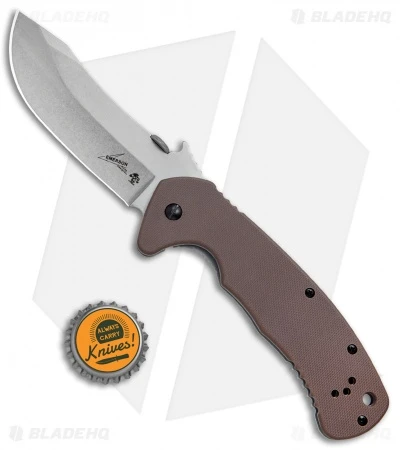 Kershaw CQC-11K Frame Lock Knife Brown G-10 (3.5" Stonewash) 6031 6 Kershaw CQC-11K Frame Lock Knife Brown G-10 (3.5" Stonewash) 6031 - Image 4