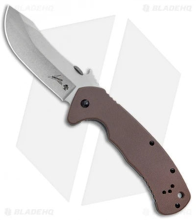 Kershaw CQC-11K Frame Lock Knife Brown G-10 (3.5" Stonewash) 6031 3 Kershaw CQC-11K Frame Lock Knife Brown G-10 (3.5" Stonewash) 6031