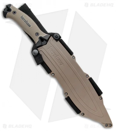 Kershaw Camp 10 Fixed Blade Knife Machete Tan (10" Black) 1077TAN 5 Kershaw Camp 10 Fixed Blade Knife Machete Tan (10" Black) 1077TAN - Image 3