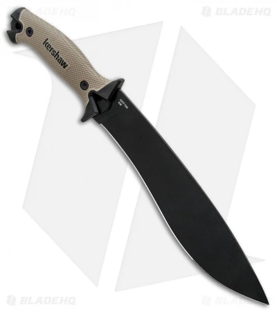 Kershaw Camp 10 Fixed Blade Knife Machete Tan (10" Black) 1077TAN 4 Kershaw Camp 10 Fixed Blade Knife Machete Tan (10" Black) 1077TAN - Image 2