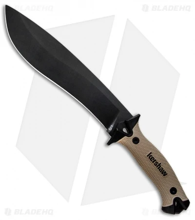 Kershaw Camp 10 Fixed Blade Knife Machete Tan (10" Black) 1077TAN 3 Kershaw Camp 10 Fixed Blade Knife Machete Tan (10" Black) 1077TAN