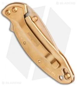Kershaw Chive Assisted Opening Knife 24K Gold Plated (1.94" Gold) 1600G 8 Kershaw Chive Assisted Opening Knife 24K Gold Plated (1.94" Gold) 1600G -Blade HQ Kershaw Chive AO 24K Gold Plated KS1600G BHQ 86782 jr side