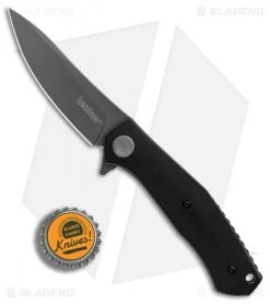 Kershaw Concierge Liner Lock Knife Black G-10 (3.25" Gray) 4020 -Blade HQ Kershaw Convierge Black G10 gray BHQ 80580 er bottlecap