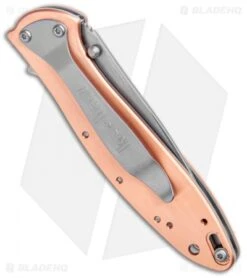Kershaw Copper Leek Assisted Opening Knife (3" Stonewash) 1660CU 8 Kershaw Copper Leek Assisted Opening Knife (3" Stonewash) 1660CU -Blade HQ Kershaw Copper Leek Assisted Opening SW 1660CU BHQ 105986 jr side