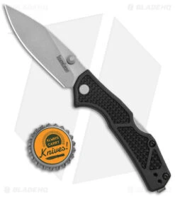 Kershaw Debris Lockback Folding Knife Black GFN (2.75" Stonewash) 2034 -Blade HQ Kershaw Debris LB Folding Black FRN SW 2034 BHQ 142894 jr bottlecap