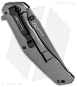Kershaw Duojet A/O Frame Lock Knife Gray SS/Carbon Fiber (3.25" Gray) 8300 -Blade HQ Kershaw Duojet AO FL Gray SS CF Gray 8300 BHQ 80590 jr side