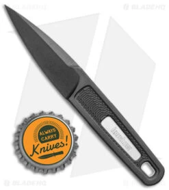 Kershaw Electron Dagger Fixed Blade Knife Black GFN (2.4" Black GFN) 1396 -Blade HQ Kershaw Electron Dagger Fixed Blade Black GFN Black BHQ 139788 jr bottlecap