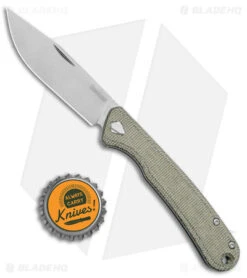 Kershaw Federalist Folding Knife Green Micarta (3.25" Stonewash) 4320 -Blade HQ Kershaw Federalist Folding Green Micarta SW BHQ 139782 jr bottlecap