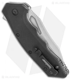 Kershaw Flitch Assisted Opening Knife Black GFN (3.25" Stonewash) 3930 -Blade HQ Kershaw Flitch black GFN sw 3930 BHQ 52175 er side