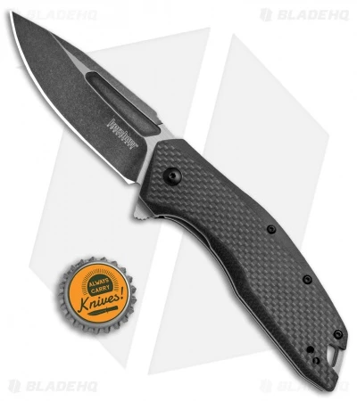 Kershaw Flourish Assisted Opening Knife Carbon Fiber/G-10 (3.5" BlackWash) 3935 6 Kershaw Flourish Assisted Opening Knife Carbon Fiber/G-10 (3.5" BlackWash) 3935 - Image 4