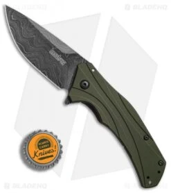 Kershaw Knockout Assisted Opening Knife OD Green (3.25" Damascus) 1870OLDAM 9 Kershaw Knockout Assisted Opening Knife OD Green (3.25" Damascus) 1870OLDAM -Blade HQ Kershaw Knockout AO damascus BHQ 74791 er bottlecap