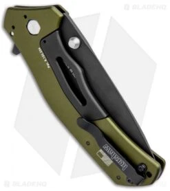 Kershaw Knockout Assisted Opening Knife Olive (3.25" Black) 1870OLBLK -Blade HQ Kershaw Knockout Assited Olive Black 1870OLBLK BHQ 21525 jr side