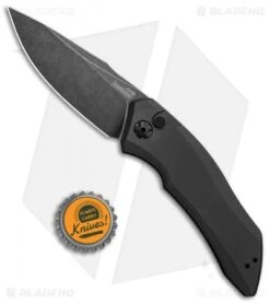 Kershaw Launch 1 Automatic Knife Gray Aluminum (3.4" Blackwash) 7100GRYBW -Blade HQ Kershaw Launch 1 Automatic Gray Aluminum BlackWash 7100GRYBW BHQ 91254 jr bottlecap