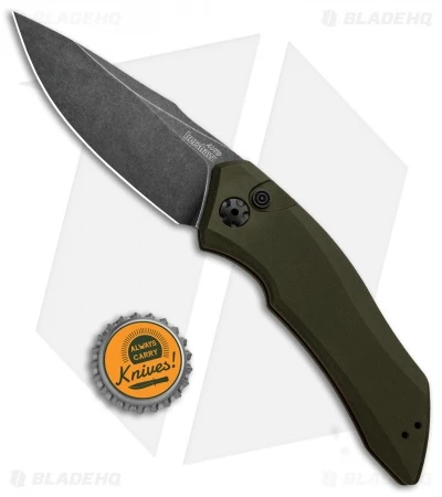 Kershaw Launch 1 Automatic Knife Olive Green Aluminum (3.4" BlackWash) 7100OLBW 6 Kershaw Launch 1 Automatic Knife Olive Green Aluminum (3.4" BlackWash) 7100OLBW - Image 4