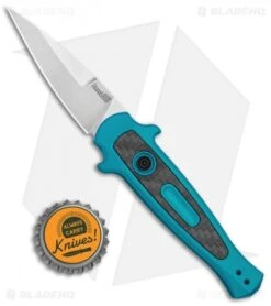 Kershaw Launch 12 Mini Stiletto Automatic Knife Teal (2.5" Stonewash) 9 Kershaw Launch 12 Mini Stiletto Automatic Knife Teal (2.5" Stonewash) -Blade HQ Kershaw Launch 12 CA Legal Stiletto Auto Teal SW KER7125TEALSW BHQ 115102 jr bottlecap
