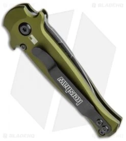 Kershaw Launch 12 CA Legal Stiletto Automatic Knife OD Green (1.9" Black SW) 8 Kershaw Launch 12 CA Legal Stiletto Automatic Knife OD Green (1.9" Black SW) -Blade HQ Kershaw Launch 12 Call Legal Stiletto Auto OD Green KER7130OLBW BHQ 114625 jr side