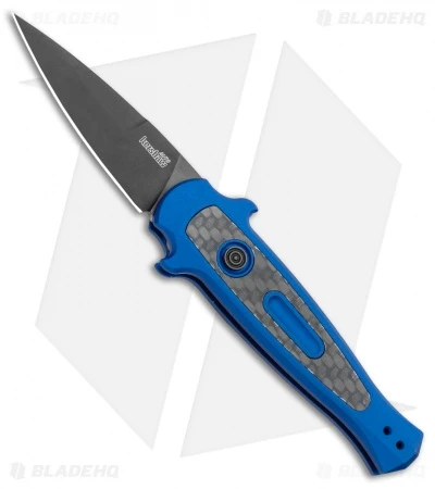 Kershaw Launch 12 Mini Stiletto Automatic Knife Blue/CF (2.5" Black) 7125BLUBLK 3 Kershaw Launch 12 Mini Stiletto Automatic Knife Blue/CF (2.5" Black) 7125BLUBLK