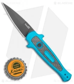 Kershaw Launch 12 Mini Stiletto Automatic Knife Teal (2.5" Black) -Blade HQ Kershaw Launch 12 Mini Stiletto Automatic Knife Teal 2.5 Black KER7125TEALBLK BHQ 116323 LS Bottlecap