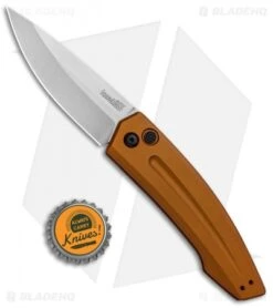 Kershaw Launch 2 Automatic Knife Bronze Aluminum (3.4" Stonewash) 7200EBSW -Blade HQ Kershaw Launch 2 Auto Bronze Alum SW KER7200EBSW BHQ 90333 jr bottlecap