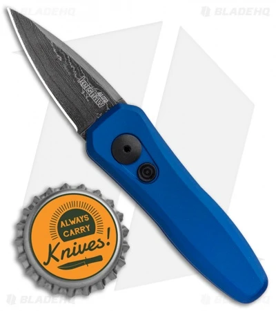 Kershaw Launch 4 CA Legal Automatic Knife Blue (1.9" Damascus) BHQ Exclusive 6 Kershaw Launch 4 CA Legal Automatic Knife Blue (1.9" Damascus) BHQ Exclusive - Image 4