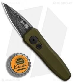 Kershaw Launch 4 CA Legal Automatic Knife OD Green (1.9" Damascus) BHQ Exclusive 15 Kershaw Launch 4 CA Legal Automatic Knife OD Green (1.9" Damascus) BHQ Exclusive -Blade HQ Kershaw Launch 4 CA Legal OD Green Damascus BHQ 91063 er bottlecap