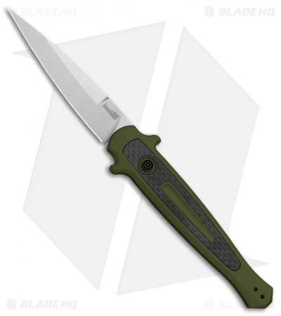 Kershaw Launch 8 Stiletto Automatic Knife Green/CF (3.5" Stonewash) 3 Kershaw Launch 8 Stiletto Automatic Knife Green/CF (3.5" Stonewash)