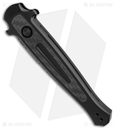 Kershaw Launch 8 Stiletto Automatic Knife Black/CF (3.6" Damascus) 4 Kershaw Launch 8 Stiletto Automatic Knife Black/CF (3.6" Damascus) - Image 2