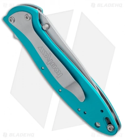 Kershaw Leek Assisted Opening Knife Teal (3" Bead Blast) 1660TEAL 4 Kershaw Leek Assisted Opening Knife Teal (3" Bead Blast) 1660TEAL - Image 2