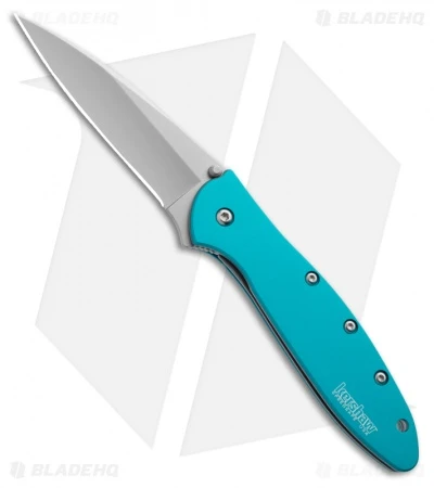Kershaw Leek Assisted Opening Knife Teal (3" Bead Blast) 1660TEAL 3 Kershaw Leek Assisted Opening Knife Teal (3" Bead Blast) 1660TEAL