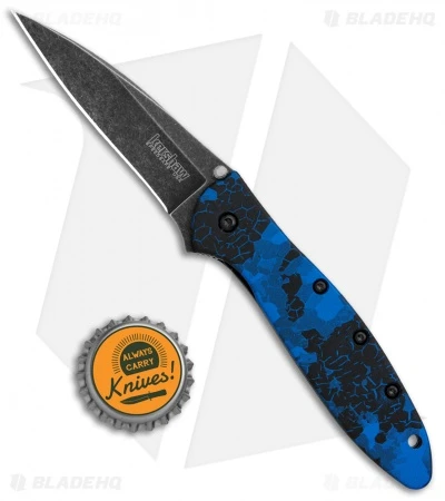 Kershaw Leek Spring Assisted Knife A/O Digital Blue (3" Black SW) 1660DBLU 6 Kershaw Leek Spring Assisted Knife A/O Digital Blue (3" Black SW) 1660DBLU - Image 4