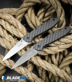 Kershaw Leek Assisted Opening Knife Carbon Fiber (3" Composite) -Blade HQ Kershaw Leek Assisted Opening Knife Carbon Fiber Satin Composite 1660CFCBSW BHQ 100508 kp rope web