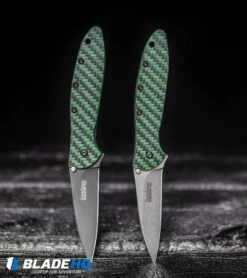 Kershaw Leek Assisted Opening Knife Glow Carbon Fiber (3" Black) 1660GLCFBLK -Blade HQ Kershaw Leek Assisted Opening Knife Glow Carbon Fiber Black 1660GLCFBLK BHQ 105133 kp glow web