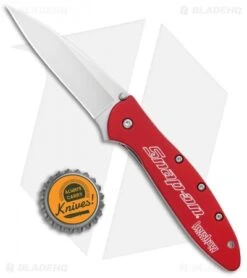 Kershaw Leek Assisted Opening Liner Lock Knife Red Snap On (3" Bead Blast) -Blade HQ Kershaw Leek Assited Opening LL Red Snap On BB KS1660RAT BHQ 99879 jr bottlecap