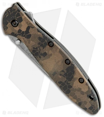 Kershaw Leek Spring Assisted Knife A/O Digital Brown (3" Black SW) 1660DEB 4 Kershaw Leek Spring Assisted Knife A/O Digital Brown (3" Black SW) 1660DEB - Image 2