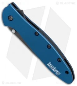 Kershaw Leek Assisted Opening Knife Blue (3" Black) 1660NBBLK 12 Kershaw Leek Assisted Opening Knife Blue (3" Black) 1660NBBLK -Blade HQ Kershaw Leek Blue black BHQ 77341 er spine