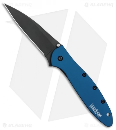 Kershaw Leek Assisted Opening Knife Blue (3" Black) 1660NBBLK 3 Kershaw Leek Assisted Opening Knife Blue (3" Black) 1660NBBLK