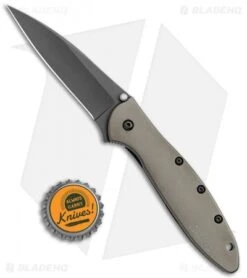 Kershaw Leek Assisted Opening Knife Gray Stainless Steel (3" Gray) 1660GRY 10 Kershaw Leek Assisted Opening Knife Gray Stainless Steel (3" Gray) 1660GRY -Blade HQ Kershaw Leek LL A O Gray Bronze Black BHQ 117600 jr bottlecap