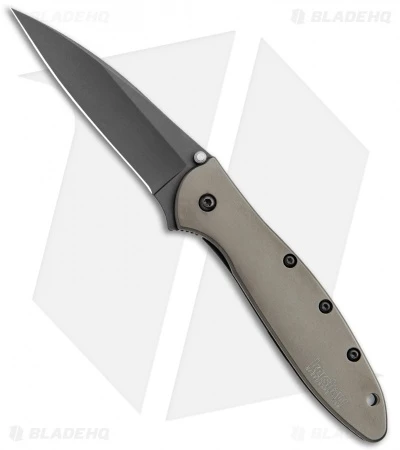 Kershaw Leek Assisted Opening Knife Gray Stainless Steel (3" Gray) 1660GRY 3 Kershaw Leek Assisted Opening Knife Gray Stainless Steel (3" Gray) 1660GRY