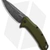 Kershaw Link Drop Point Knife OD Green Aluminum (3.25" BlackWash) -Blade HQ Kershaw Link DP OD Green Aluminum BlackWash 1776OLBW BHQ 92312 jr