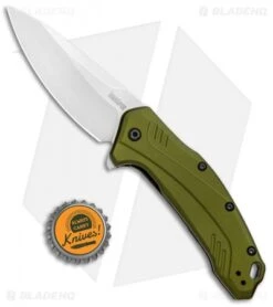 Kershaw Link 20CV Drop Point Knife Olive Al (3.25" Stonewash) 1776OLSW 11 Kershaw Link 20CV Drop Point Knife Olive Al (3.25" Stonewash) 1776OLSW -Blade HQ Kershaw Link DP Olive Aluminum SW 1776OLSW BHQ 105987 jr bottlecap 2