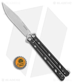 Kershaw Lucha Balisong Butterfly Knife Black (4.5" Stonewash) 5150BLK 9 Kershaw Lucha Balisong Butterfly Knife Black (4.5" Stonewash) 5150BLK -Blade HQ Kershaw Lucha Balisong Butterfly Black SW BHQ 117073 jr bottlecap